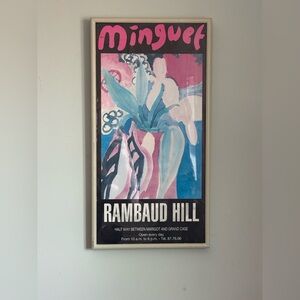 Alexandre Minguet Signed and Franed Gallery Poster for his Exhibition Vintage